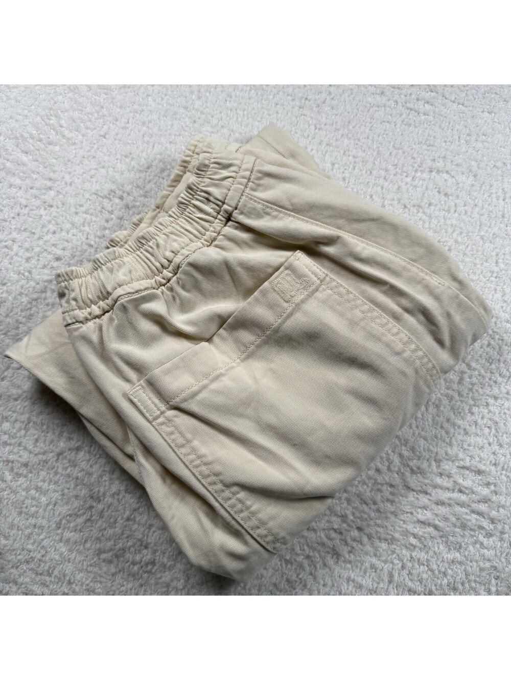 Marine Layer Women’s Pants Small Cream Tencel Cotton Stretch Straight Leg